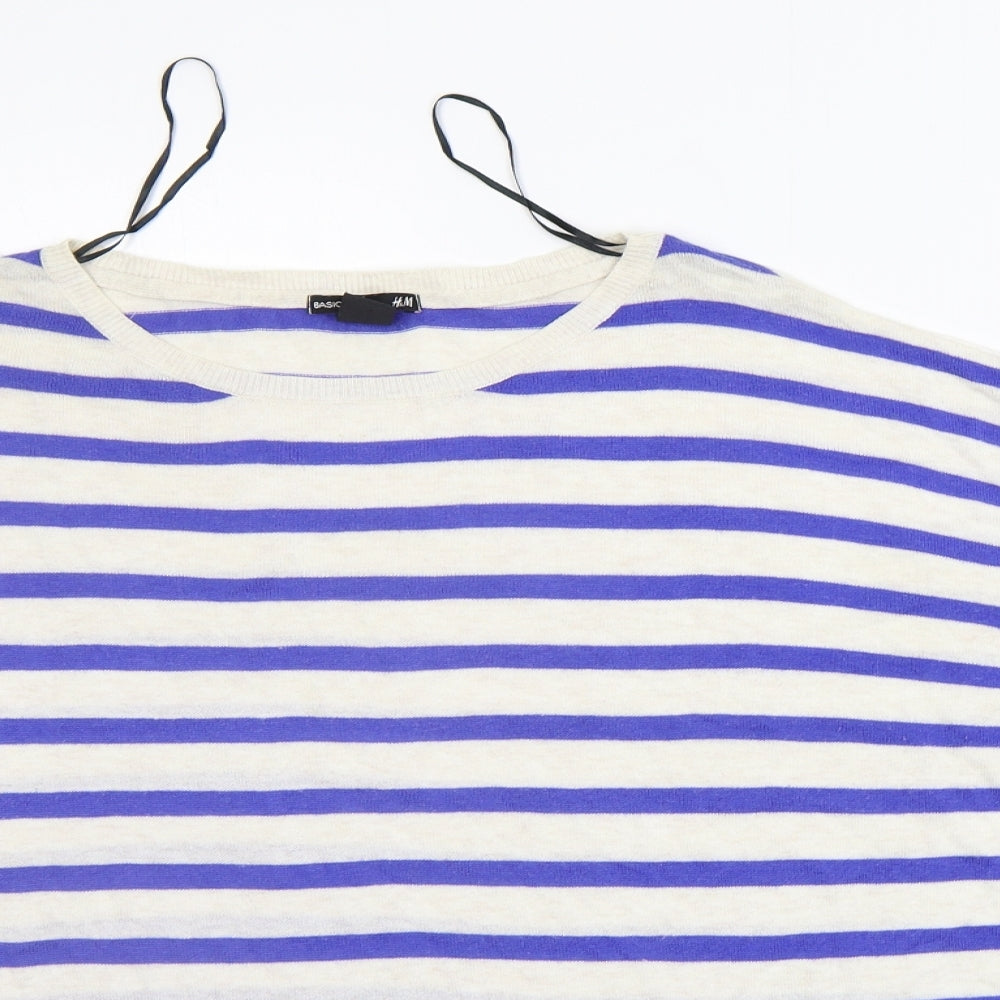 Womens UK Size M H&M Blue Pullover Jumper