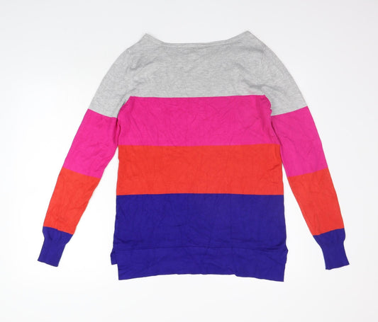 Nutmeg Womens Multicoloured Striped  Pullover Jumper Size 10