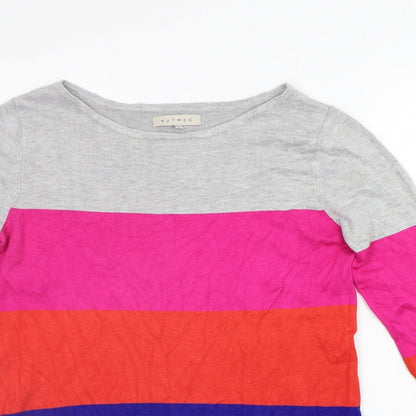 Nutmeg Womens Multicoloured Striped  Pullover Jumper Size 10