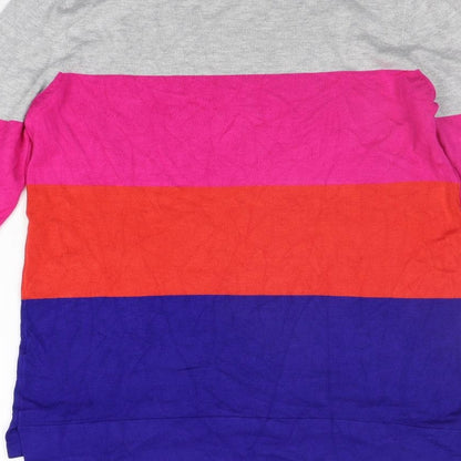 Nutmeg Womens Multicoloured Striped  Pullover Jumper Size 10