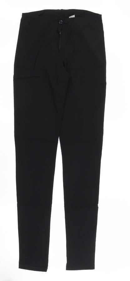 Womens UK Size 10 Preworn Regular Fit Carrot Black Trousers