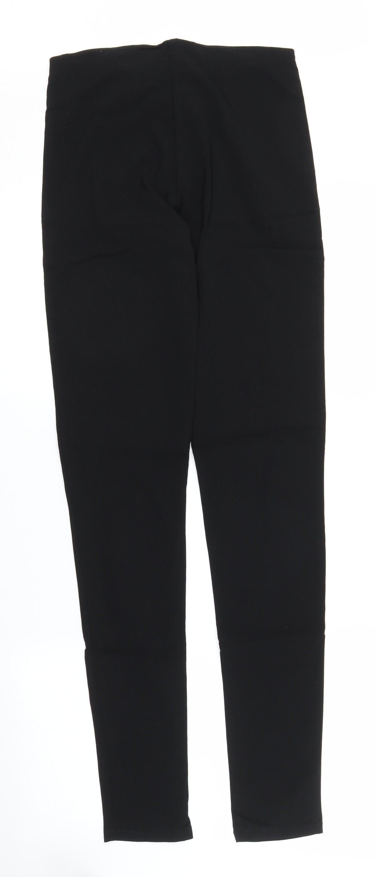Womens UK Size 10 Preworn Regular Fit Carrot Black Trousers