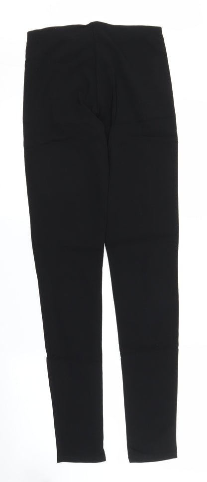 Womens UK Size 10 Preworn Regular Fit Carrot Black Trousers