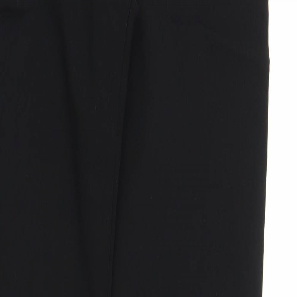 Womens UK Size 10 Preworn Regular Fit Carrot Black Trousers