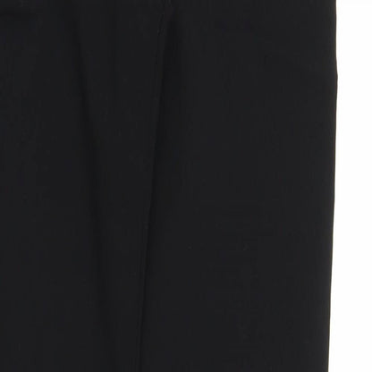 Womens UK Size 10 Preworn Regular Fit Carrot Black Trousers