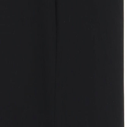 Womens UK Size 10 Preworn Regular Fit Carrot Black Trousers