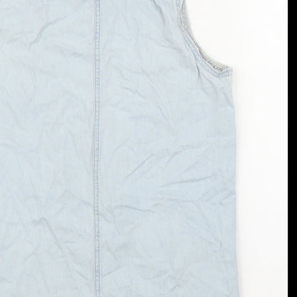 New Look Girls Blue  Denim Basic Blouse Size 14 Years