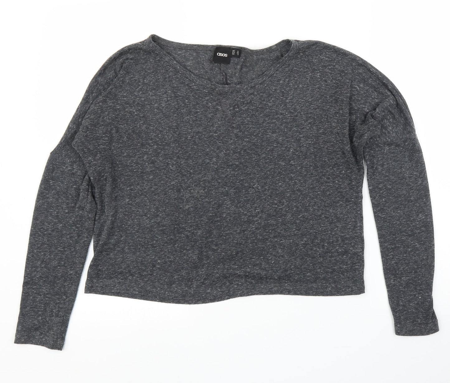 Womens UK Size 12 ASOS Grey Basic Blouse