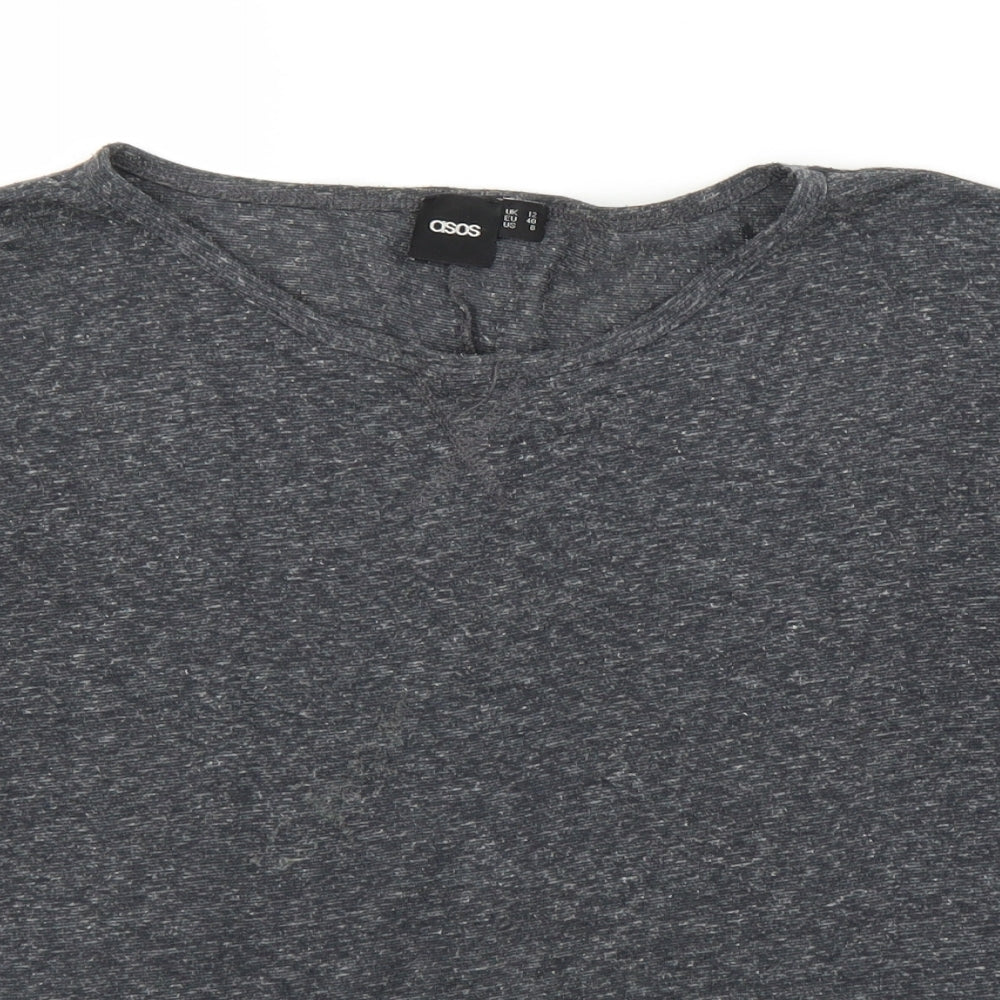 Womens UK Size 12 ASOS Grey Basic Blouse