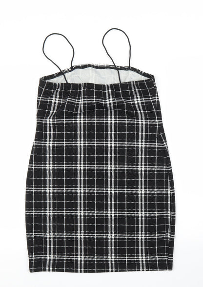 SheIn Womens Black Check  Bodycon  Size L