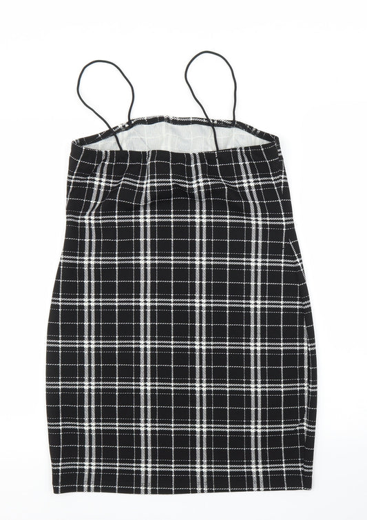 SheIn Womens Black Check  Bodycon  Size L
