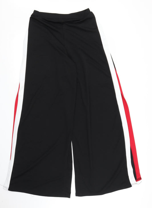 Womens UK Size 12 PRETTYLITTLETHING Regular Fit Sweatpants Black Trousers