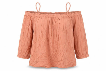 Womens UK Size 10 New Look Orange Basic Blouse