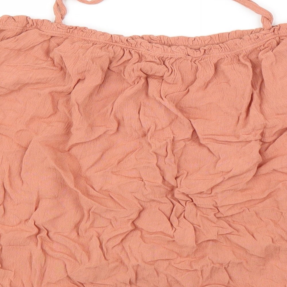 Womens UK Size 10 New Look Orange Basic Blouse