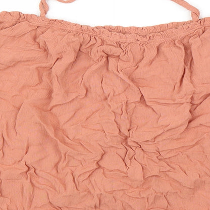 Womens UK Size 10 New Look Orange Basic Blouse
