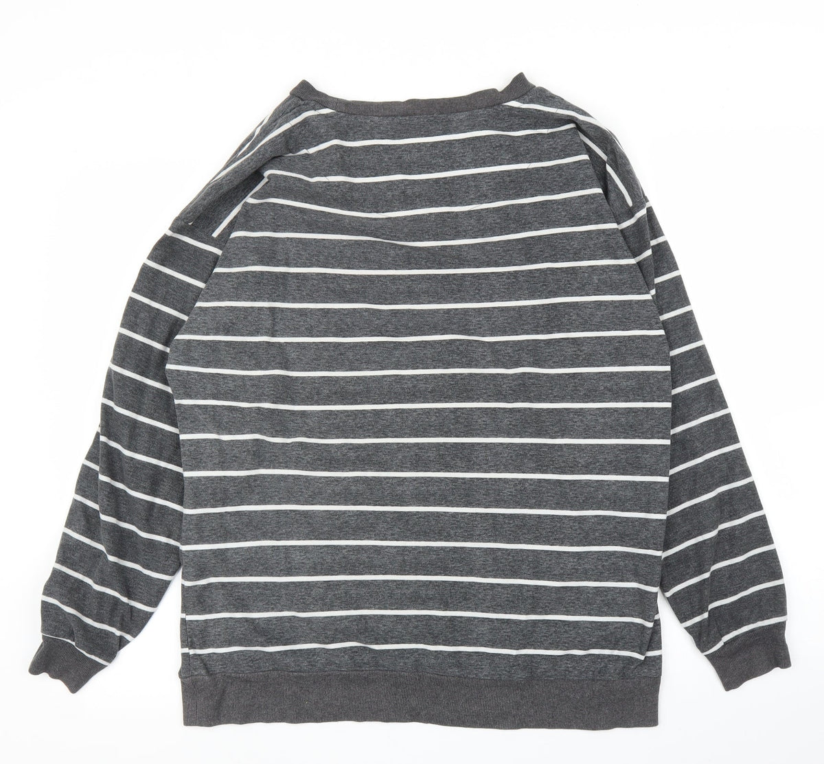 NEXT Womens Grey Striped  Top Pyjama Top Size 10