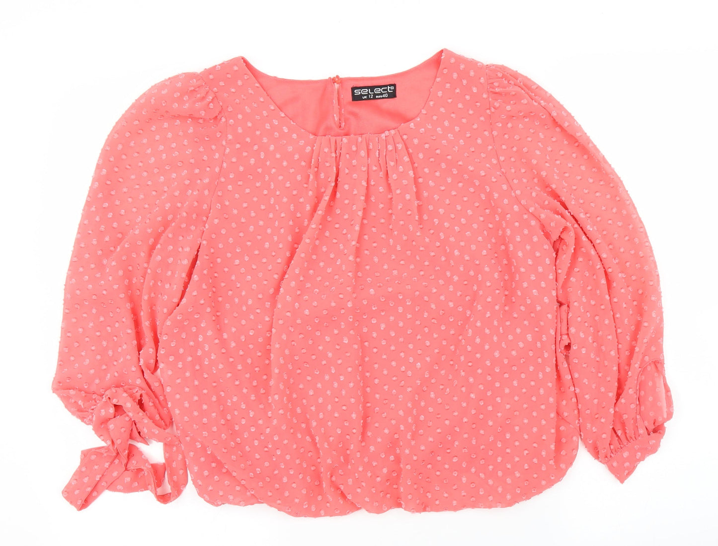 Womens UK Size 12 Select Pink Basic Blouse