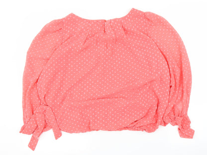 Womens UK Size 12 Select Pink Basic Blouse