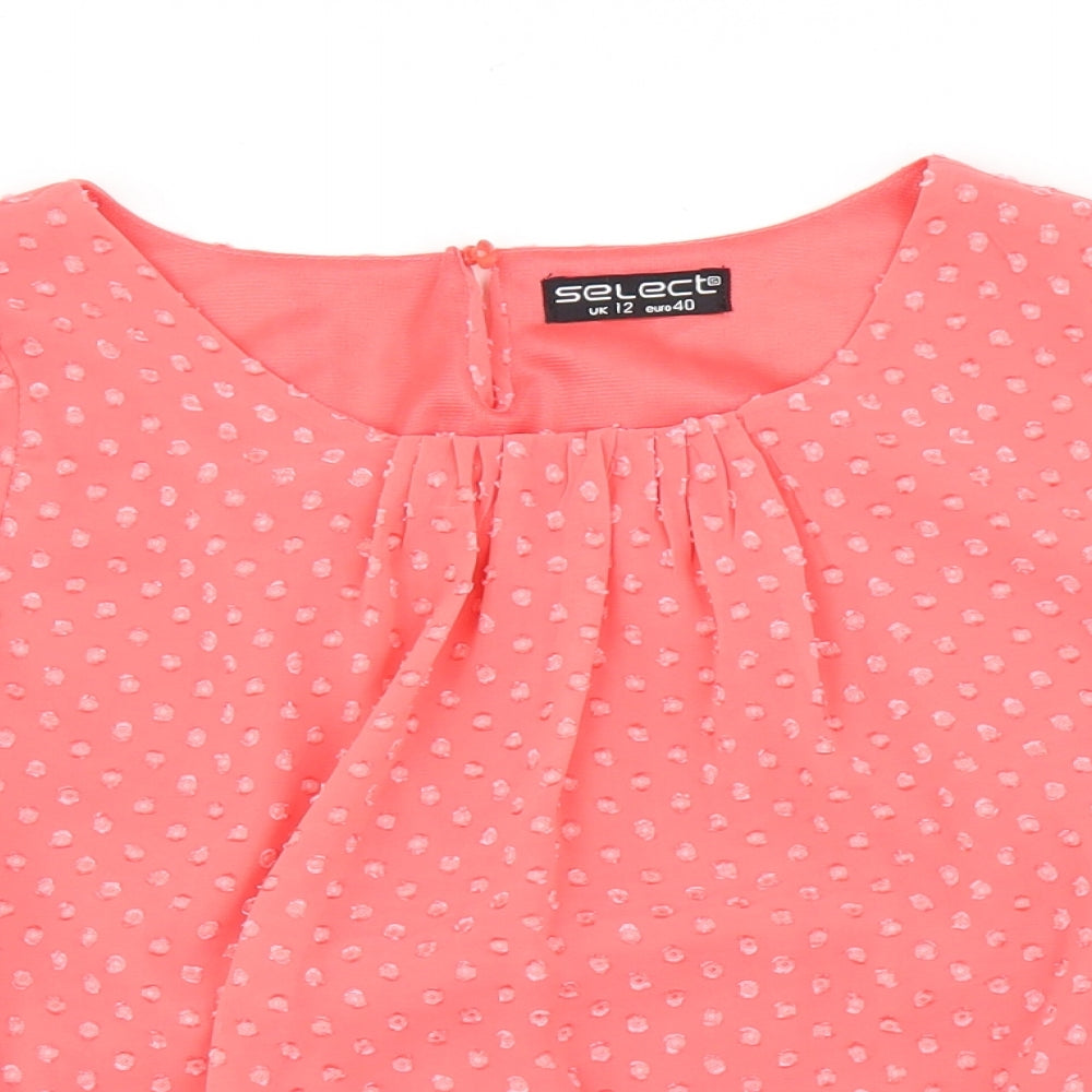 Womens UK Size 12 Select Pink Basic Blouse