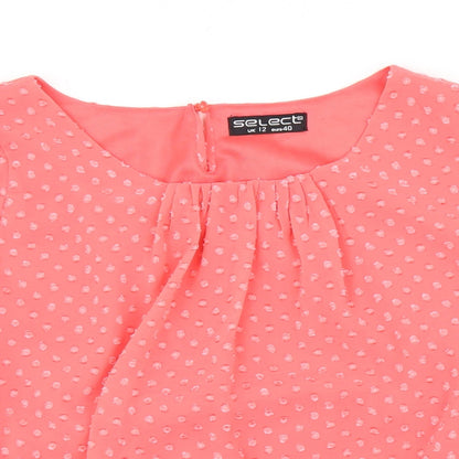 Womens UK Size 12 Select Pink Basic Blouse