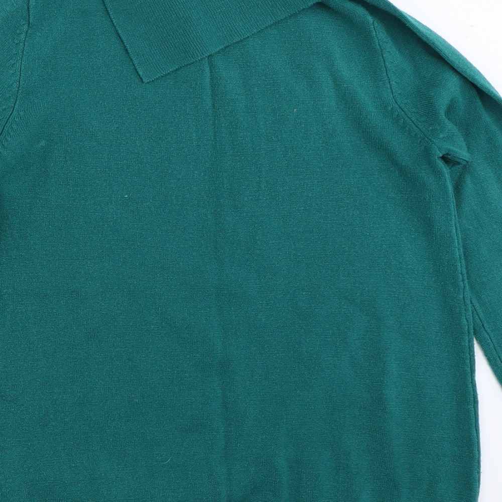 Womens UK Size 12 M&Co Green Pullover Jumper