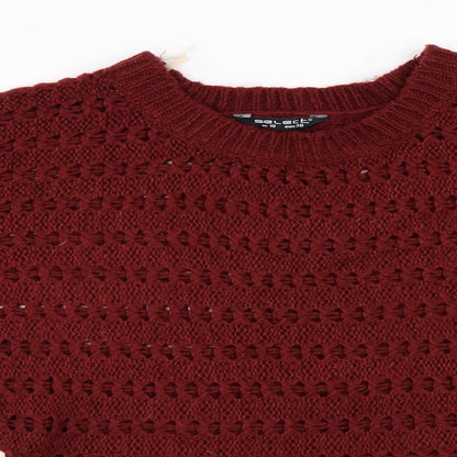 Womens UK Size 10 Select Red Pullover Jumper