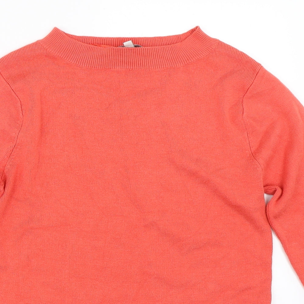 Womens UK Size 8 Peacocks Orange Pullover Jumper