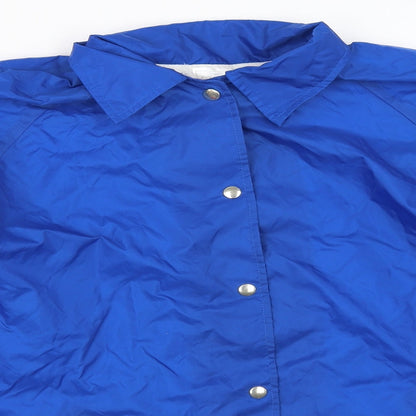 Classics Womens Blue   Windbreaker Coat Size 16