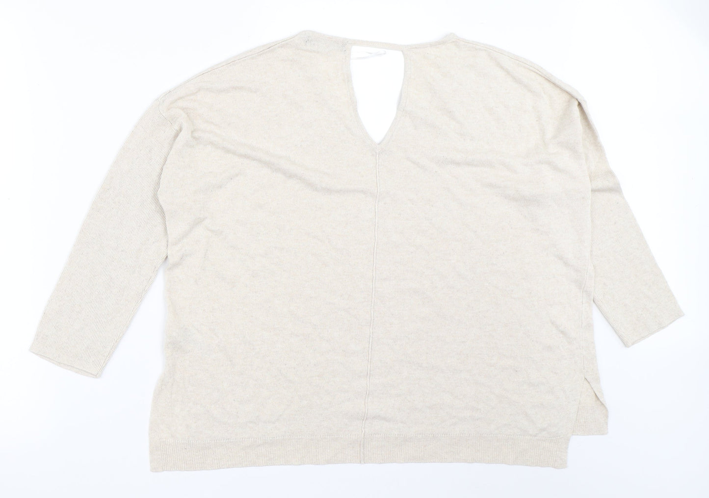 Womens UK Size 16 Marks and Spencer Beige Pullover Jumper