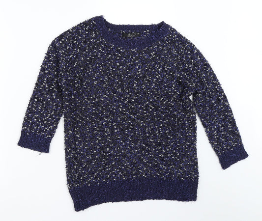 Womens UK Size XS BM Blue Pullover Jumper
