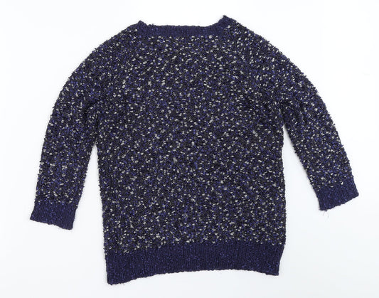 Womens UK Size XS BM Blue Pullover Jumper