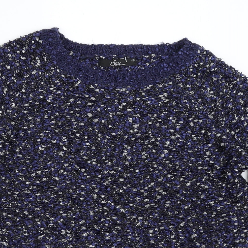 Womens UK Size XS BM Blue Pullover Jumper