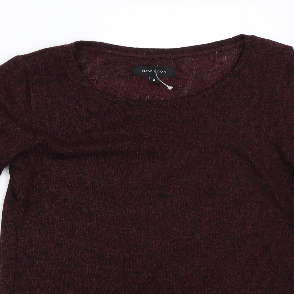 Womens UK Size 8 New Look Red Pullover Jumper