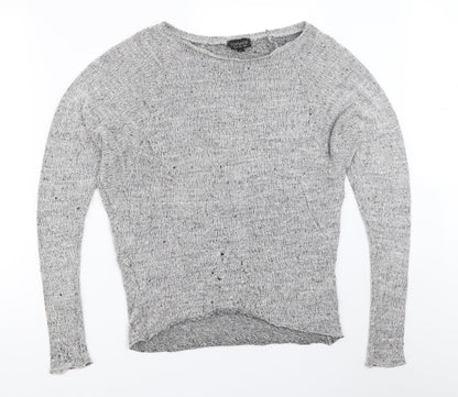 Womens UK Size 10 Topshop Grey Pullover Jumper