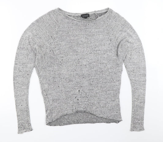 Womens UK Size 10 Topshop Grey Pullover Jumper