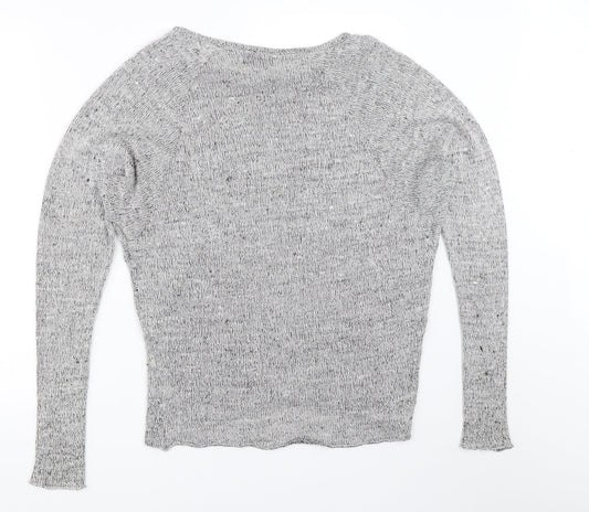 Womens UK Size 10 Topshop Grey Pullover Jumper