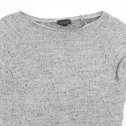 Womens UK Size 10 Topshop Grey Pullover Jumper
