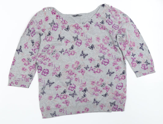 BHS Womens Grey   Pullover Jumper Size 16