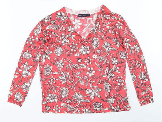 Womens UK Size S Marks and Spencer Red Pullover Jumper
