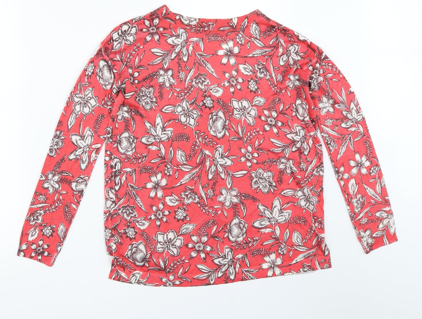 Womens UK Size S Marks and Spencer Red Pullover Jumper