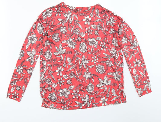 Womens UK Size S Marks and Spencer Red Pullover Jumper