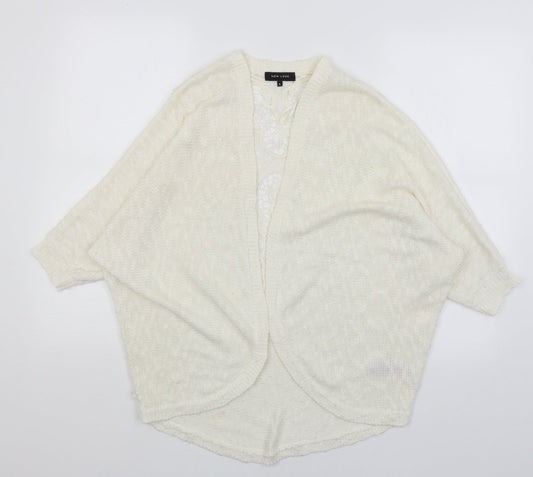 Womens UK Size S New Look White Wrap Jumper