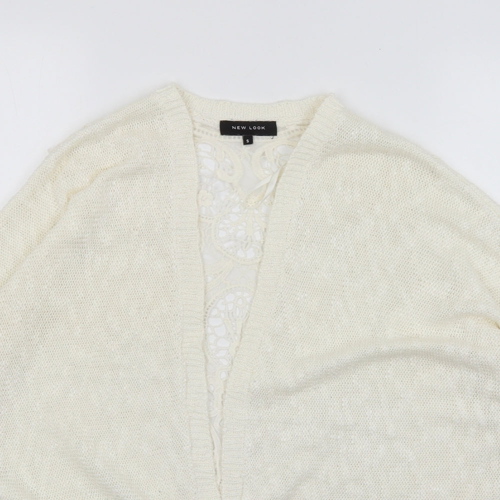 Womens UK Size S New Look White Wrap Jumper