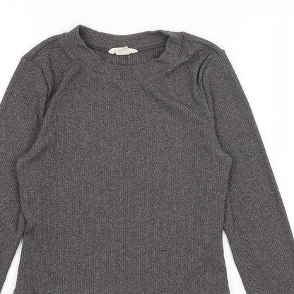 Womens UK Size S H&M Grey Basic T-Shirt