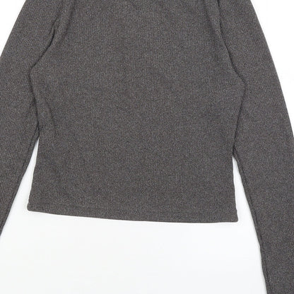 Womens UK Size S H&M Grey Basic T-Shirt