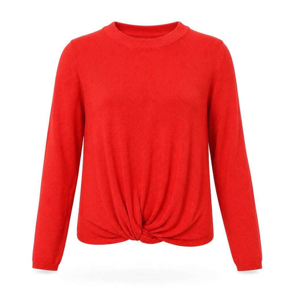 Womens UK Size S Topshop Red Basic T-Shirt