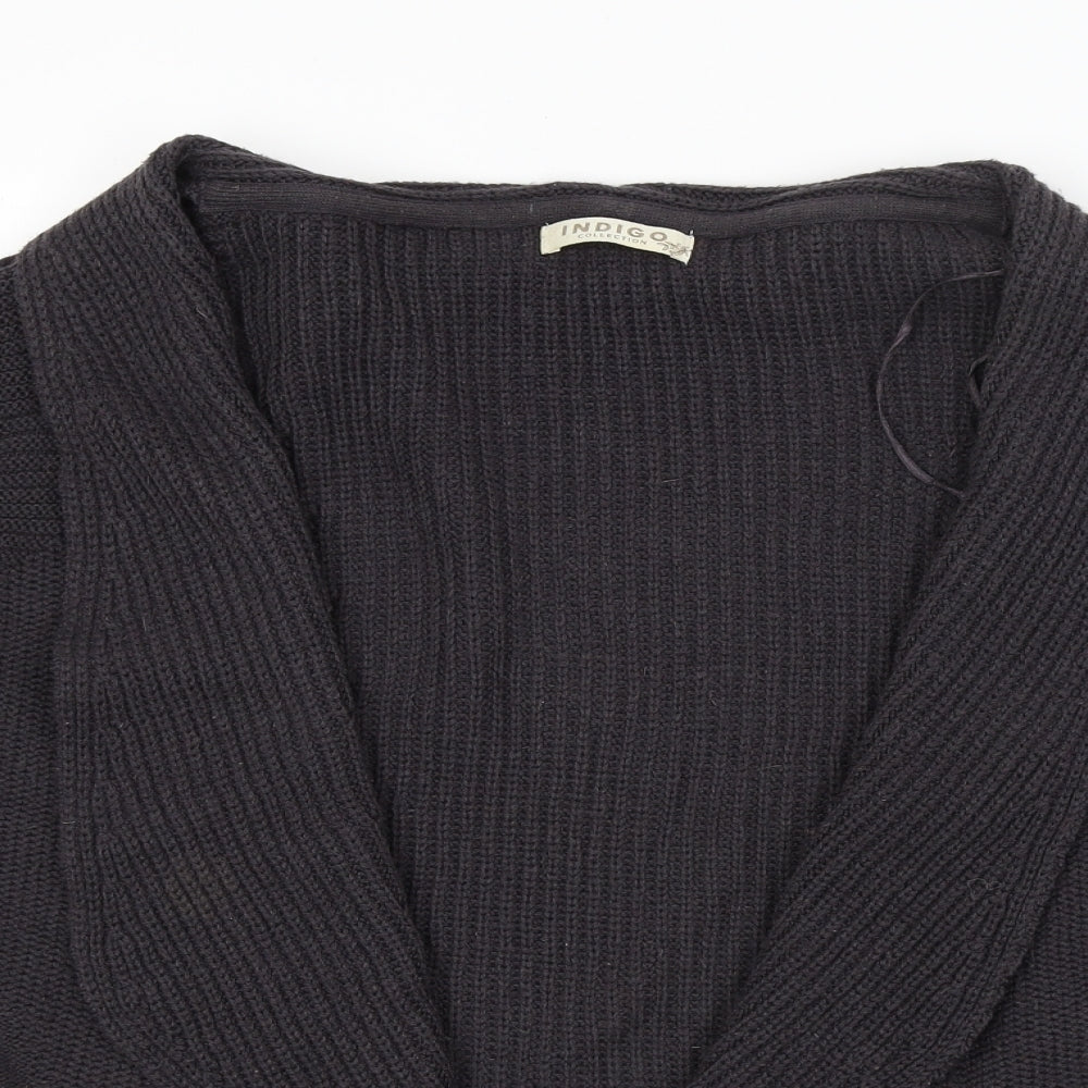 Womens UK Size 12 M&S Black Wrap Jumper