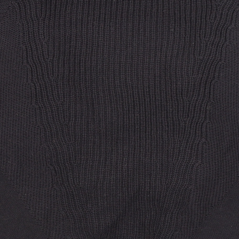 Womens UK Size 12 M&S Black Wrap Jumper