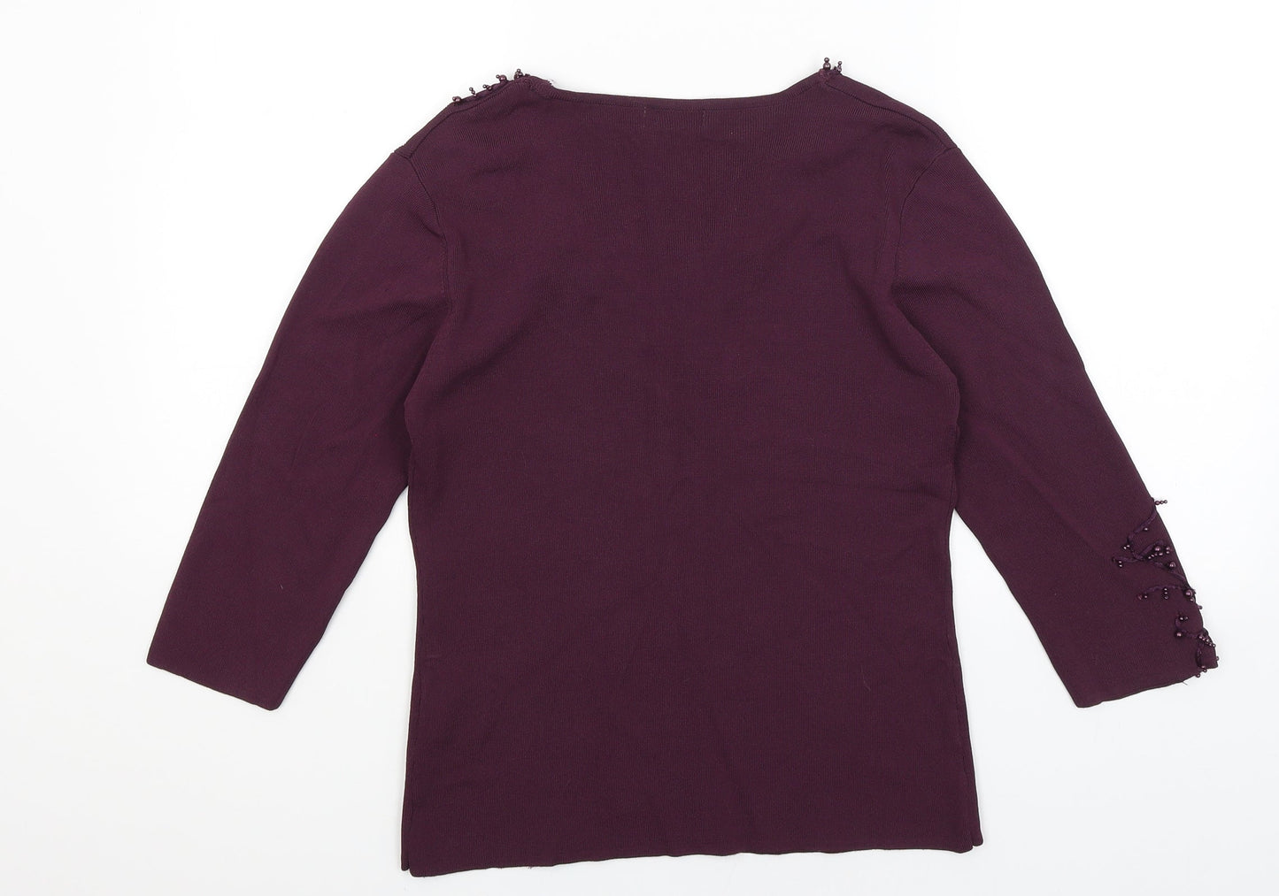 Womens UK Size 12 Sky Purple Basic T-Shirt