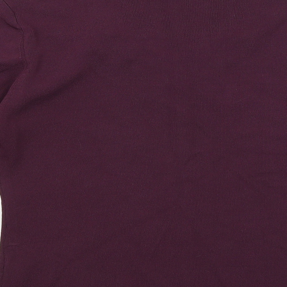 Womens UK Size 12 Sky Purple Basic T-Shirt